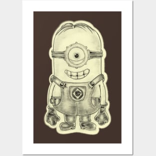 Minion Drawing Posters and Art